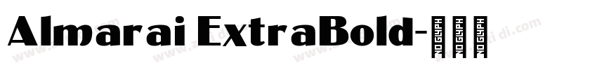 Almarai ExtraBold字体转换